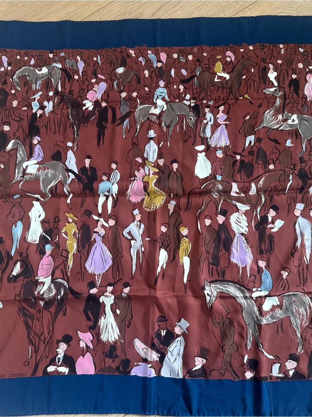 Hermes 90 cm Jean-Louis Clerc “Paddock” Silk Scarf